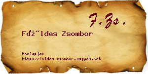 Földes Zsombor névjegykártya