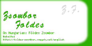 zsombor foldes business card